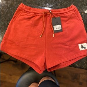 Shorts, red color, with pockets